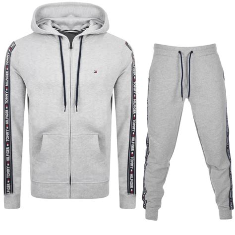 tommy hilfiger tracksuit|tommy hilfiger grey tracksuit men's.